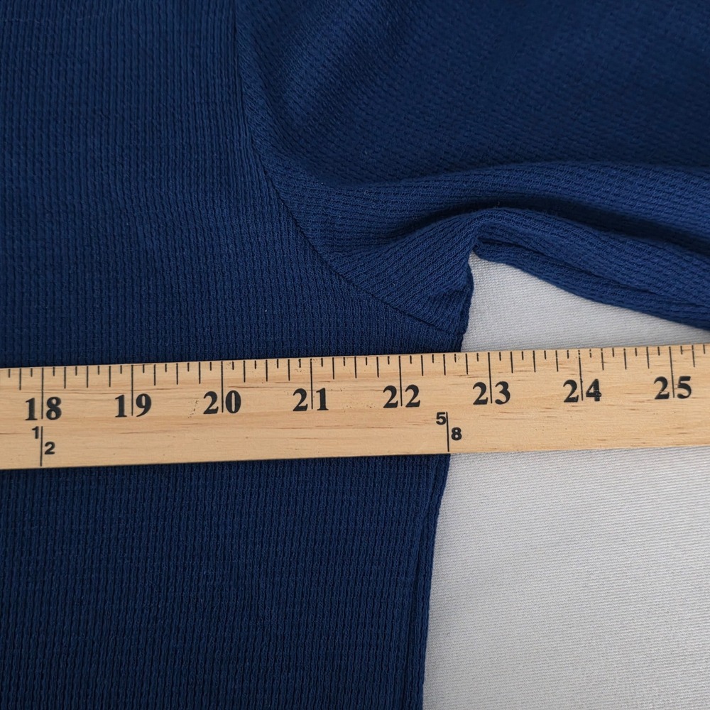 Psycho Bunny Men Blue Waffle Knit Long Sleeve Thermal Shirt Logo Size XL‎ - Picture 5 of 6